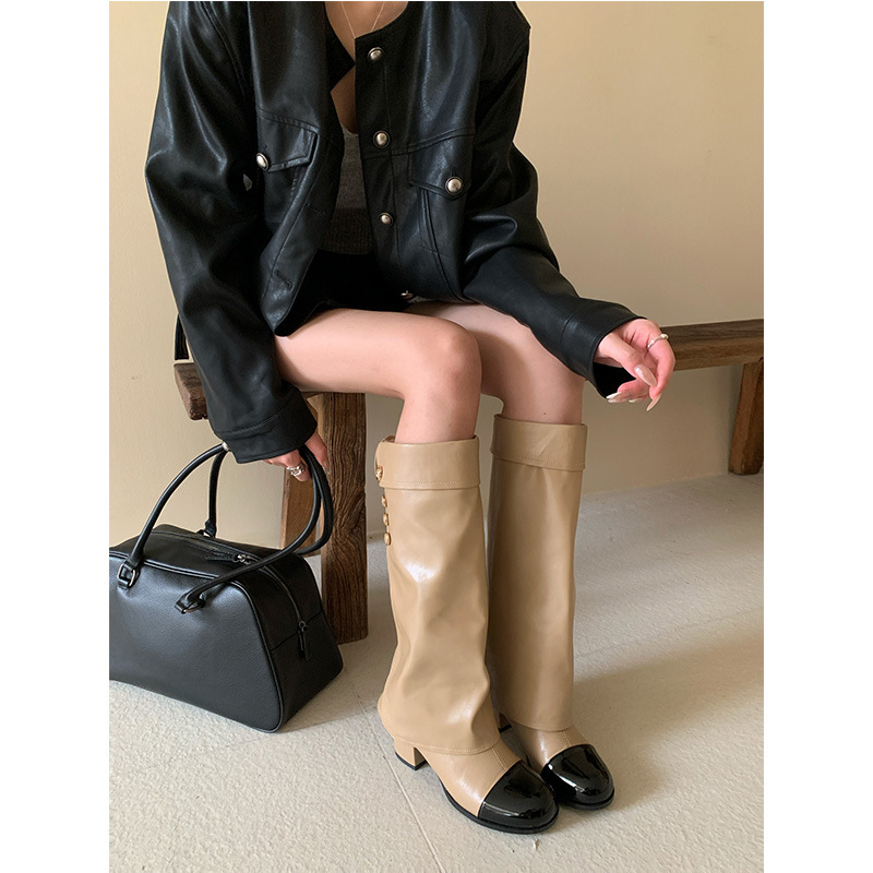 Knee High Sock Women - Estilo francês pequeno perfumado dedo do