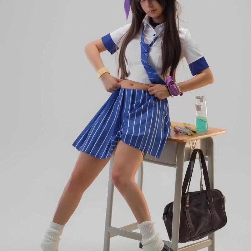Knee High Sock Women - Fantasia de Cosplay Naga, Uniforme JK,