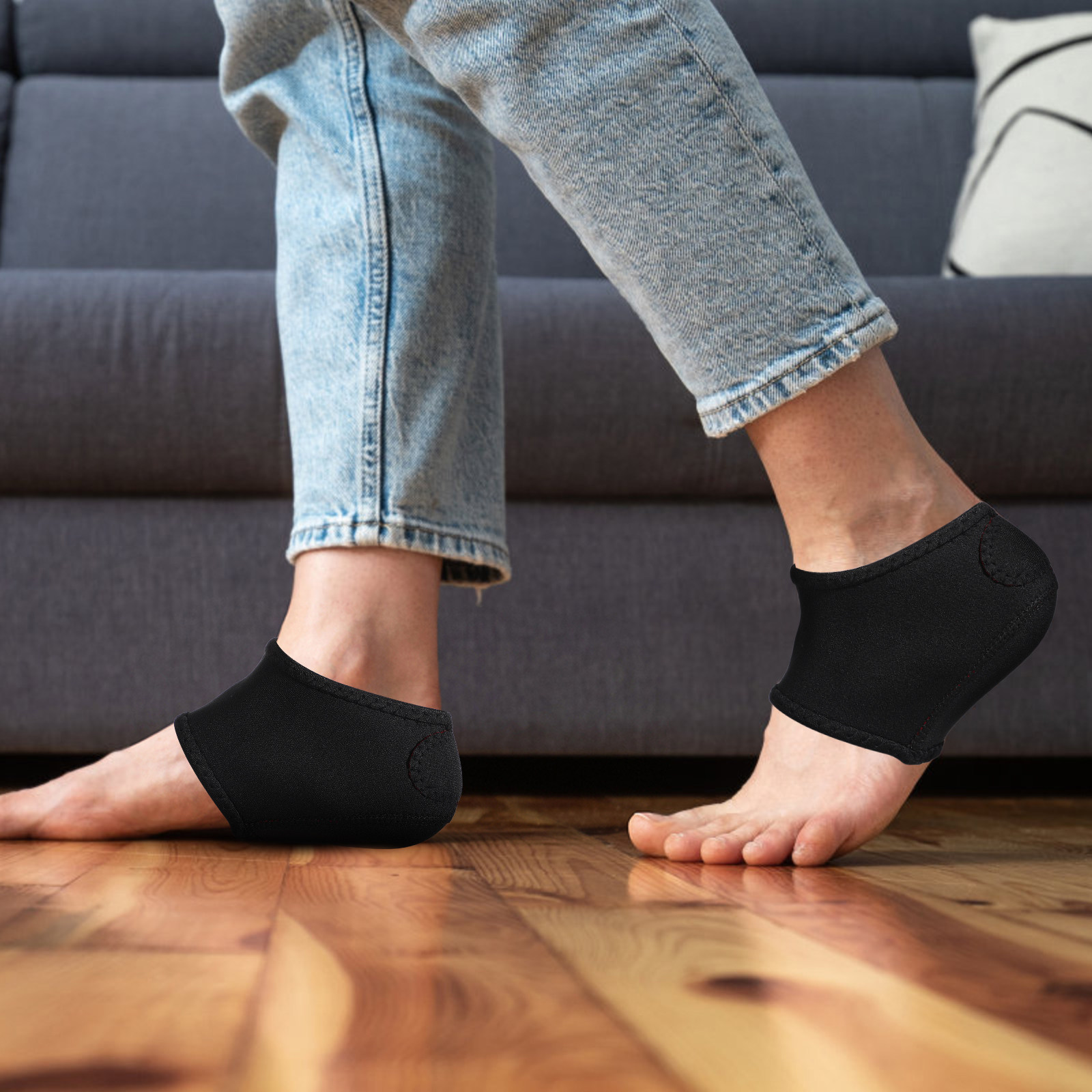 Ankle Brace Sock - 1 par de meias para cuidados
