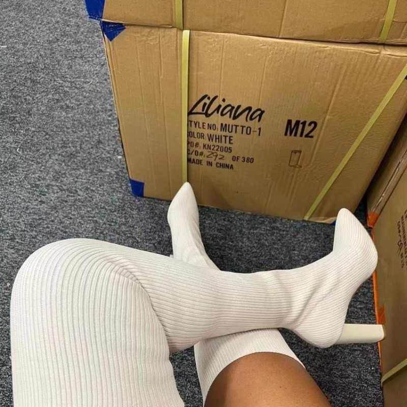 Botas Femininas Sensuais Acima - Knee High Sock Women avaliação e preço