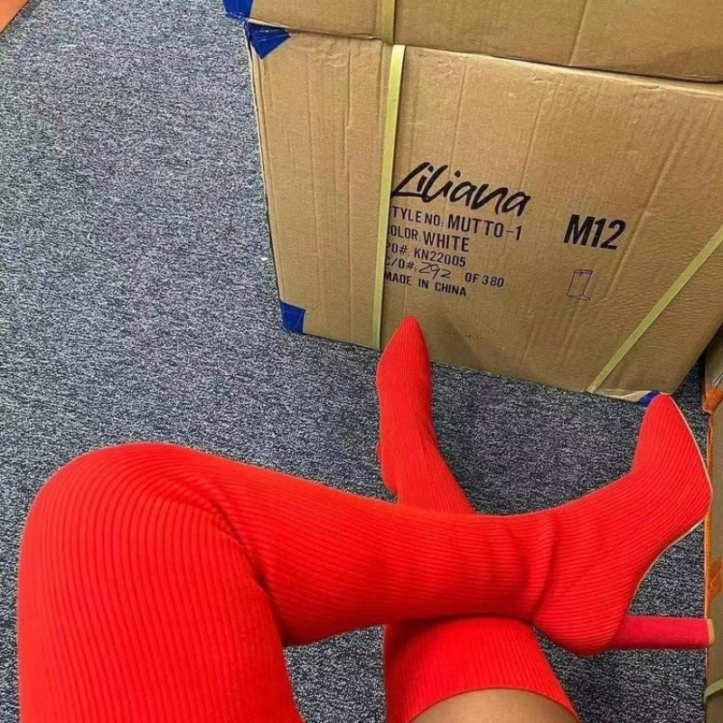 Botas Femininas Sensuais Acima - Knee High Sock Women avaliação e preço