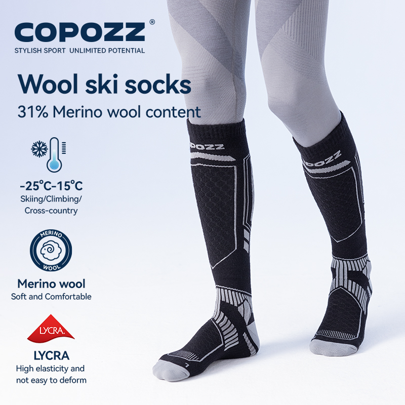 Copozz novas meias de esqui de - Thermal Sock Winter avaliação e preço