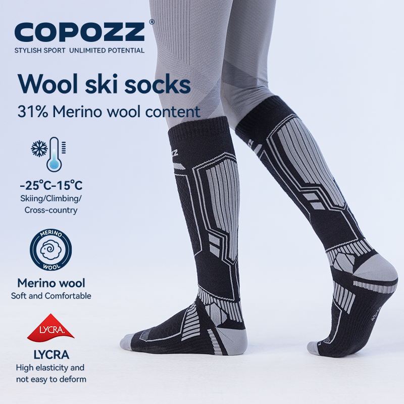 Copozz novas meias de esqui de - Thermal Sock Winter avaliação e preço