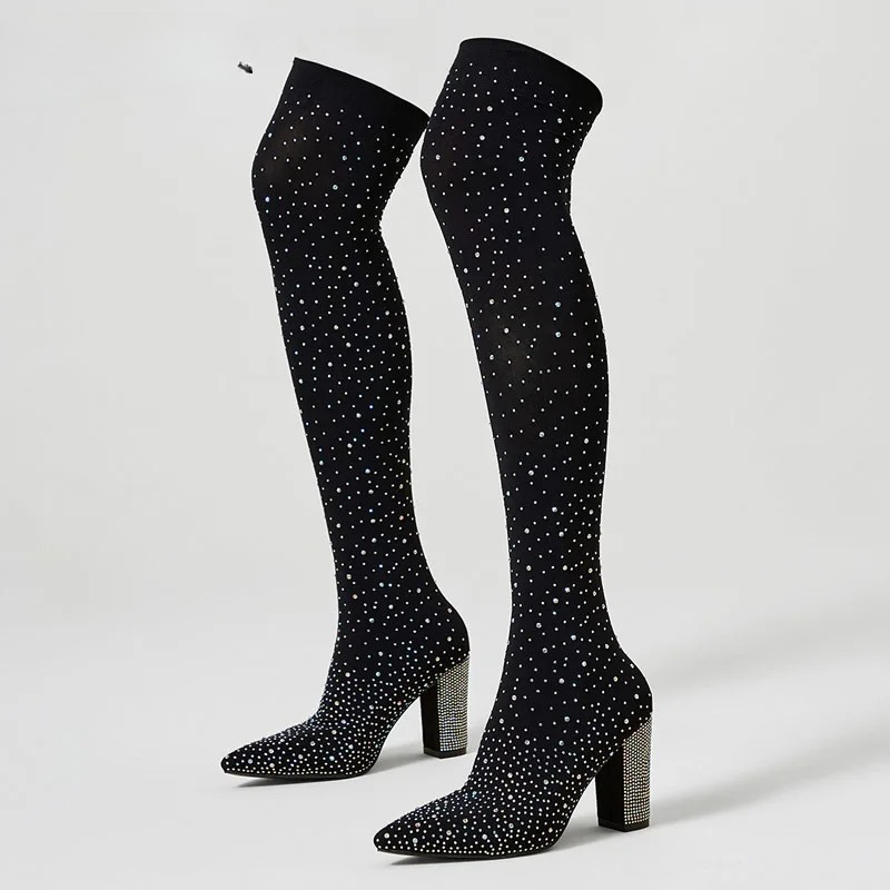 Botas de cano alto Aneikeh Cry - Knee High Sock Women avaliação e preço